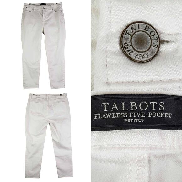 Talbots Denim - Talbots Jeans Flawless Five-Pocket Slim Ankle White Size 12p Petite